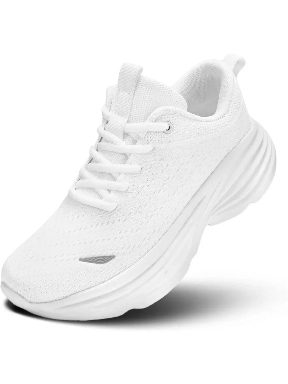 Men's White Walking Shoes Comfortable Running Tennis Lightweight Mesh Sneakers